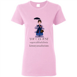 Mary Poppins Clipart You Can Just Supercalifuckilistic Kissmyassadocious MERCHCUTE - Ladies Short-Sleeve