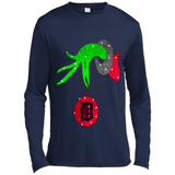 GRINCH HAND HOLDING DETROIT TIGERS GLITTER CHRISTMAS PINGPONG