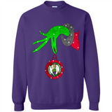 GRINCH HAND HOLDING BOSTON CELTICS NBA GLITTER CHRISTMAS PINGPONG