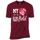 Ohio State Buckeyes Football My Heart is on that Field - Premium Short Sleeve T-Shirt