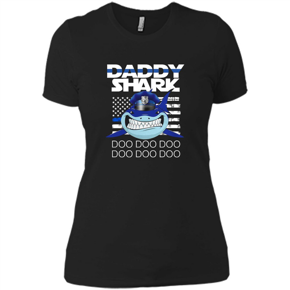 Police Daddy Shark Blue Line Tee