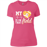 Pittsburgh Steelers Football My Heart is on that Field - Ladies' Boyfriend T-Shirt