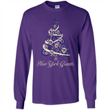 New York Giants NFL Football Team Logo Christmas Tree T-Shirt - Long Sleeve T-Shirt
