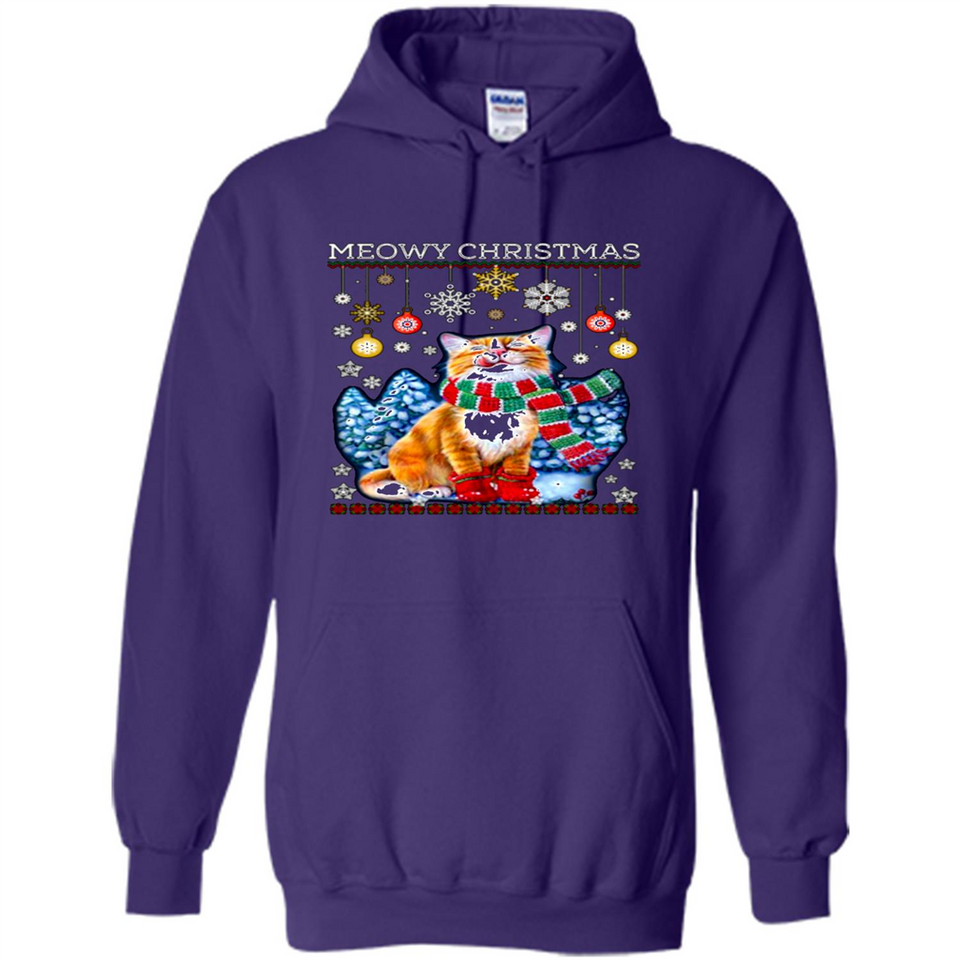Meowy Christmas Ugly Funny Cats Lover PINGPONG