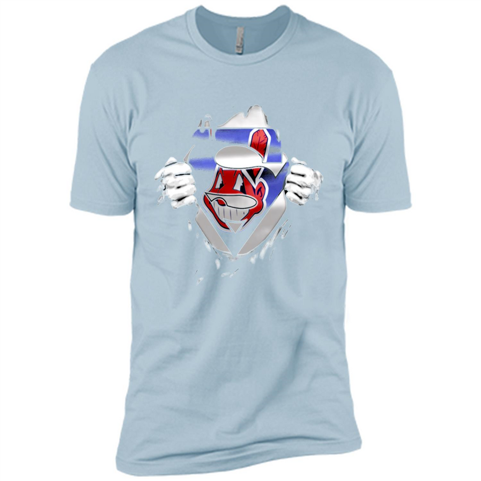 Cleveland Indians And Superman Fans - Premium Short Sleeve T-Shirt
