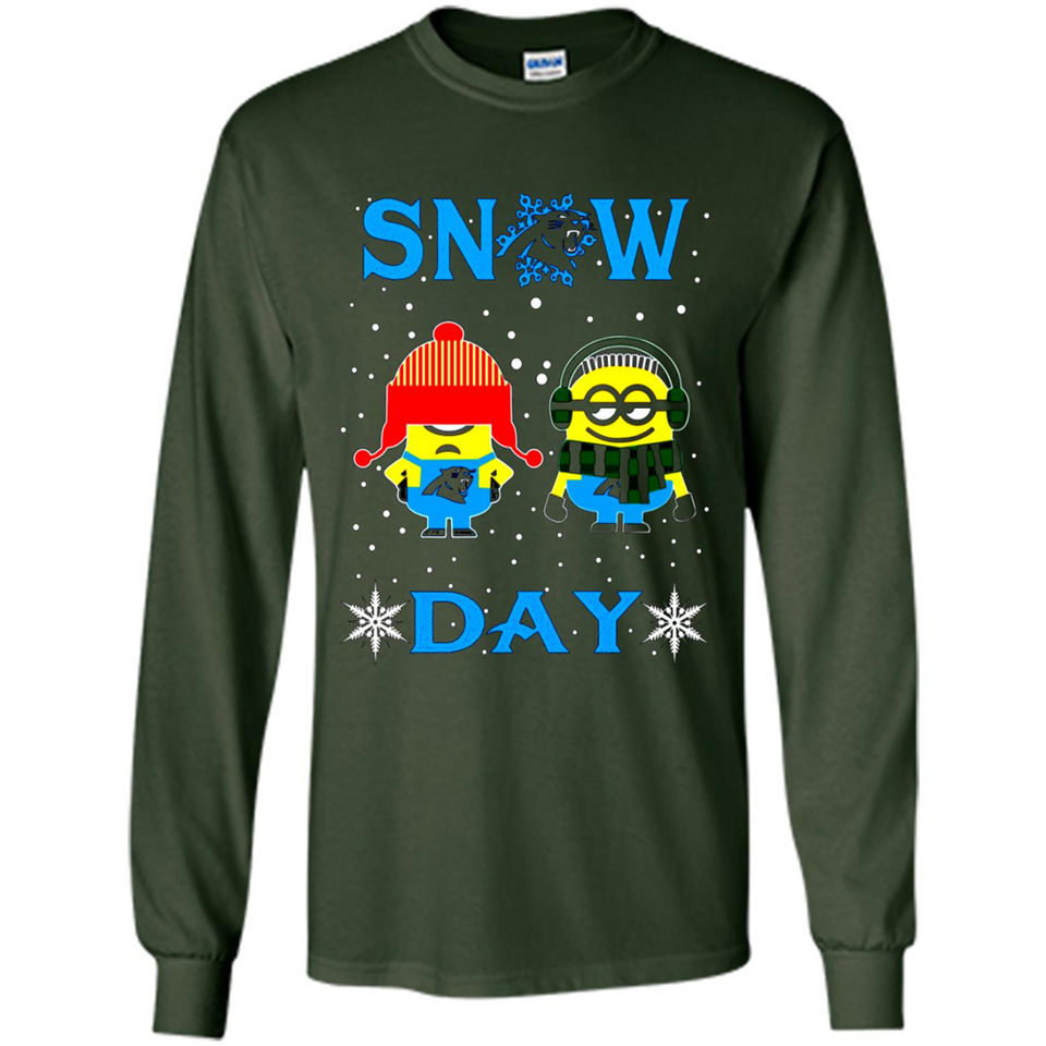 Snow Day Shirt For Carolina Panthers Vs Minion Fans pingpong