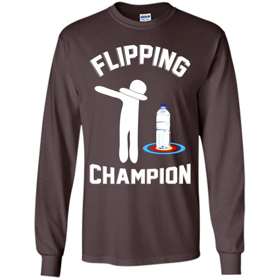 Water Bottle Flipping Tshirt Dabbing Flipping Champion - Long Sleeve T-Shirt