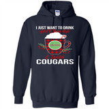 I Just Want To Drink Hot Chocolate & Watch Washington State Cougars Ugly Christmas Sweater PINGPONG