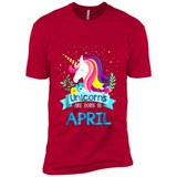 Unicorns are born in April Birthday Rainbow Gift Custom Ultra Cotton