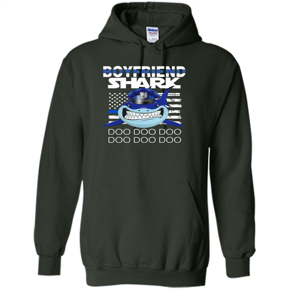 Police boyfriend Shark Blue Line Tee