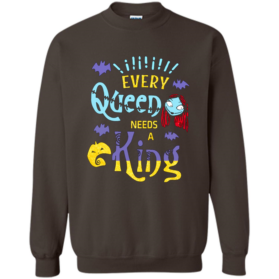 Nightmare Before Christmas Shirt - Sally Glitter Shirt - Every Queen needs a King PINGPONG
