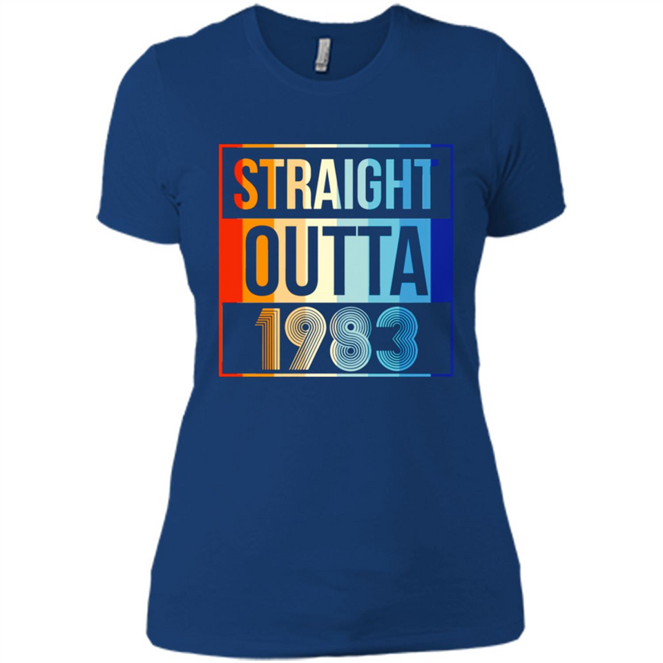 Retro Straight Outta 1983 35 Years Old - Ladies' Boyfriend T-Shirt