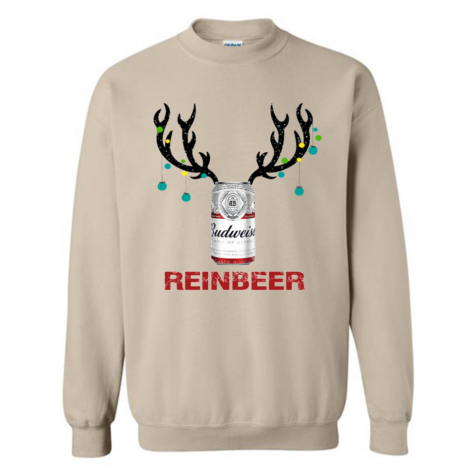 Budweiser Reinbeer Funny Beer Reindeer Christmas Sweatshirt - Sweatshirt