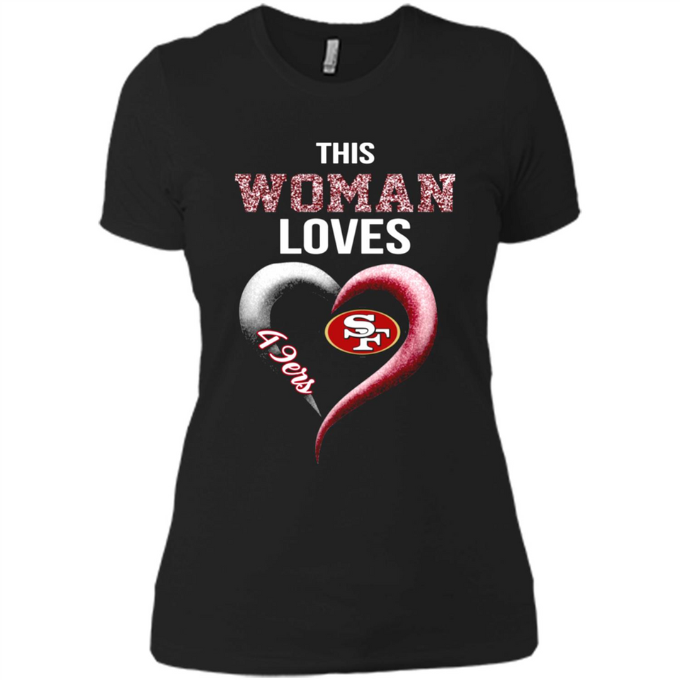This Woman love 49ers NFL football team - Ladies' Boyfriend T-Shirt