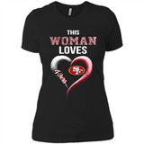 This Woman love 49ers NFL football team - Ladies' Boyfriend T-Shirt