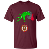 GRINCH HAND HOLDING BOSTON BRUINS GLITTER CHRISTMAS PINGPONG
