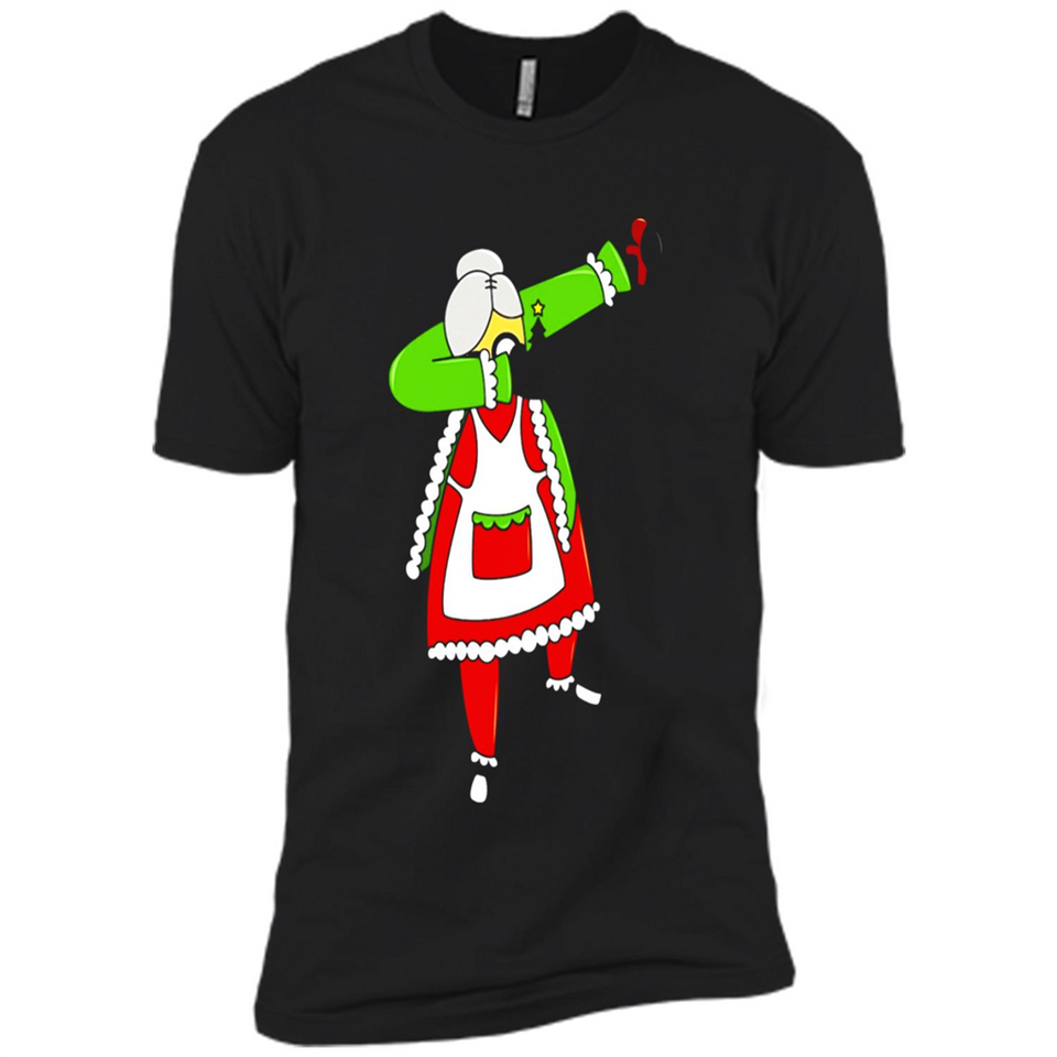 Funny Dabbing Mrs. Santa Claus Christmas Dab - Premium Short Sleeve T-Shirt