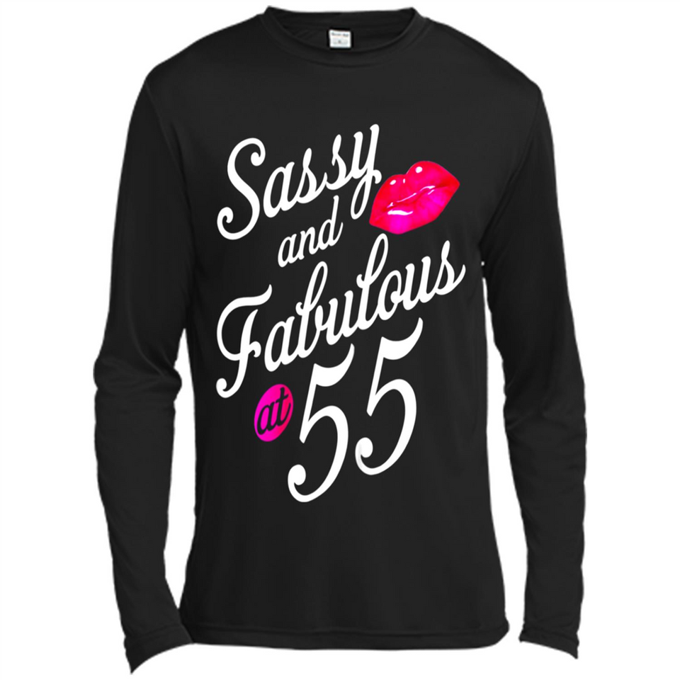 Sassy and Fabulous at 55 - 55th Birthday - Canvas Long Sleeve T-Shirt