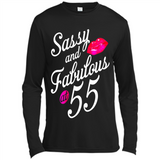 Sassy and Fabulous at 55 - 55th Birthday - Canvas Long Sleeve T-Shirt