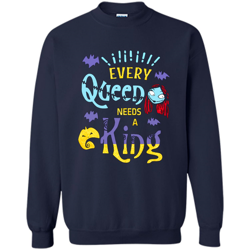 Nightmare Before Christmas Shirt - Sally Glitter Shirt - Every Queen needs a King PINGPONG