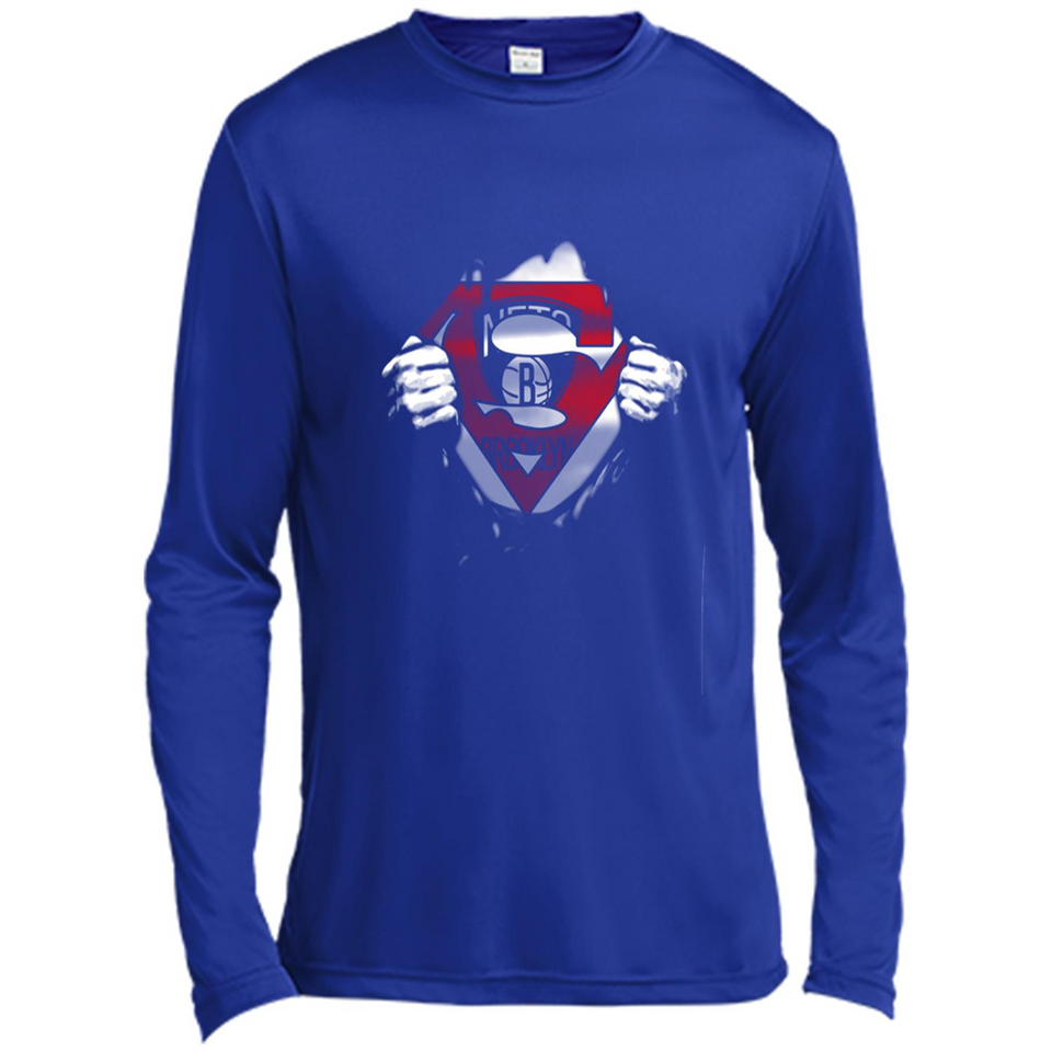 Brooklyn Nets And Superman Fans - Canvas Long Sleeve T-Shirt