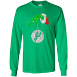 Amazing shirt San Antonio Spurs Glitter Grinch Monogram Ornament Christmas Gift - Long Sleeve T-Shirt