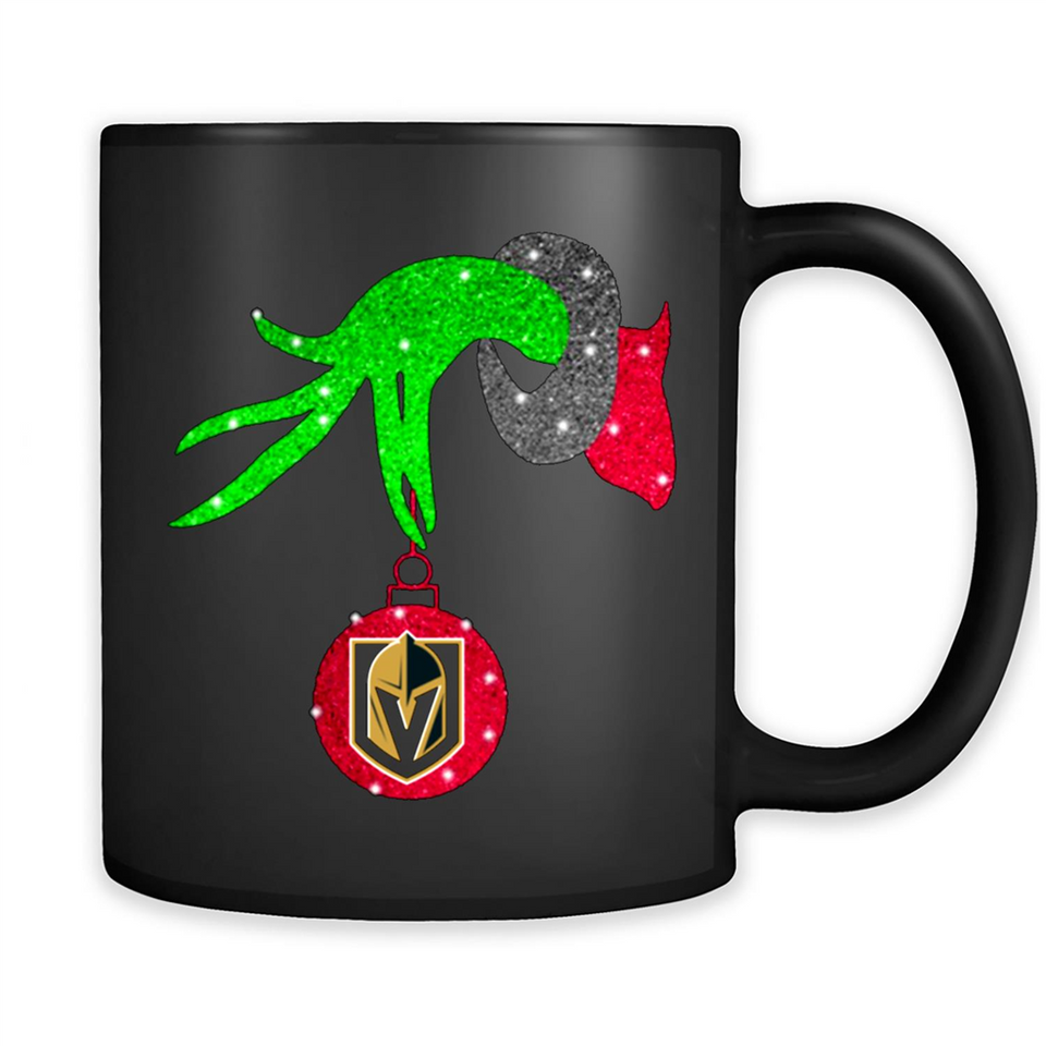 GRINCH HAND HOLDING GOLDEN KNIGHTS GLITTER CHRISTMAS PINGPONG