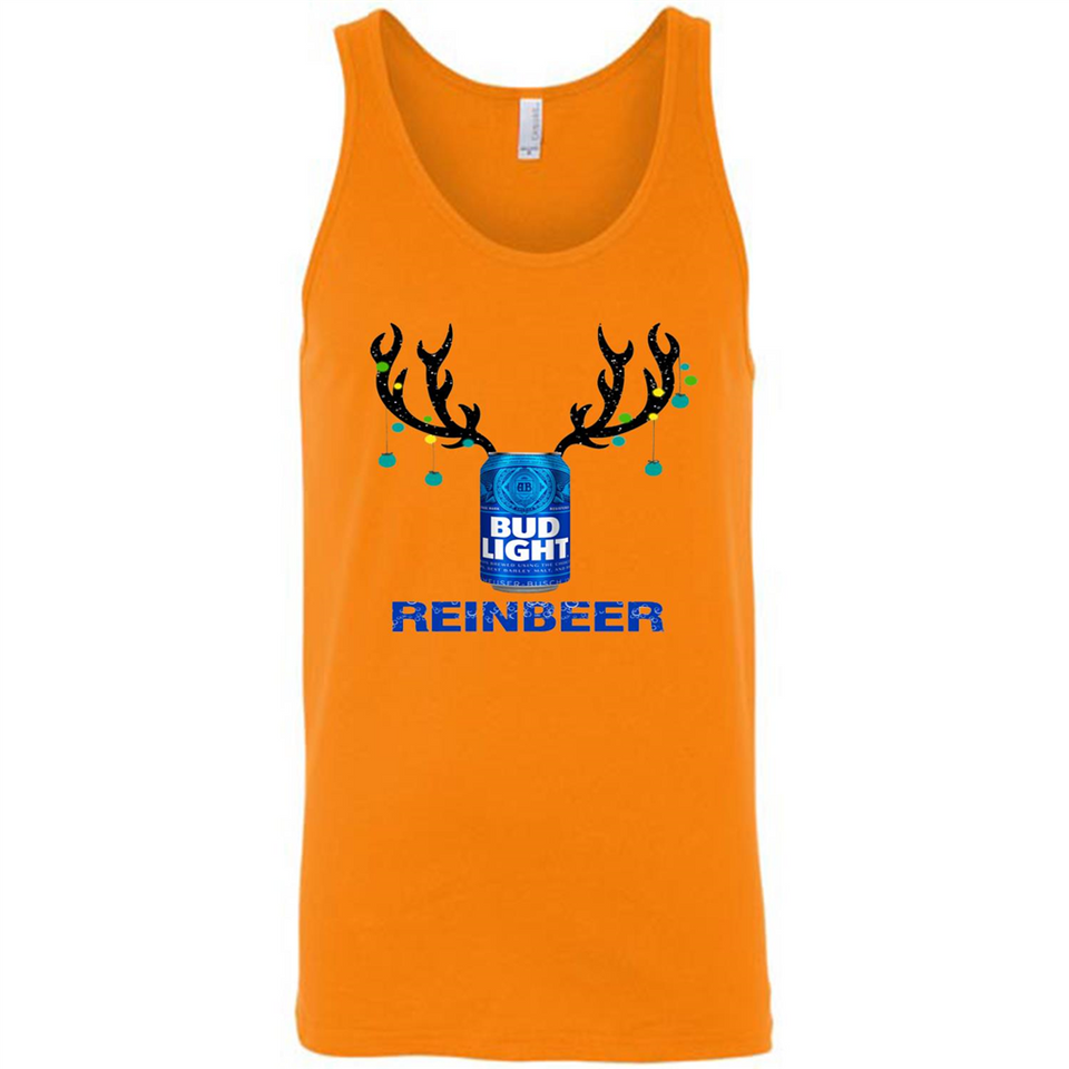 Bud Light Reinbeer Funny Beer Reindeer Christmas Sweatshirt - Canvas Unisex Tank