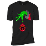 GRINCH HAND HOLDING AUBURN TIGERS GLITTER CHRISTMAS PINGPONG
