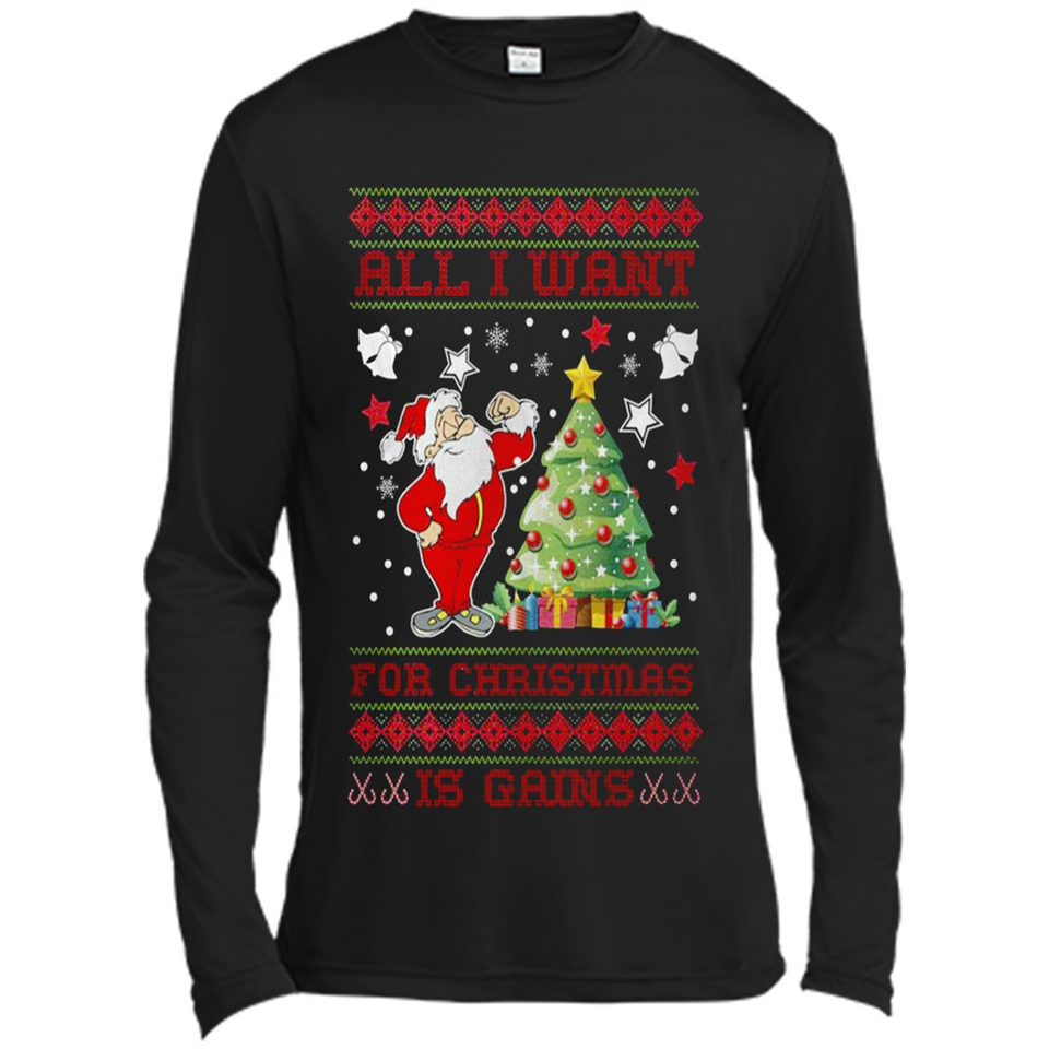 All I Want For Christmas Is Gains Christmas Tree Santa Claus