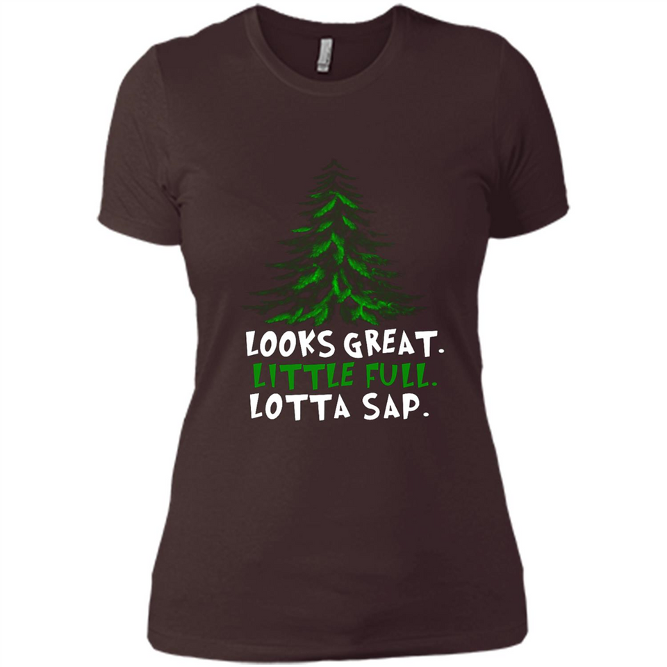 Looks Great Little Full Lotta Sap Funny Christmas Mug PINGPONG - Ladies' Boyfriend T-Shirt