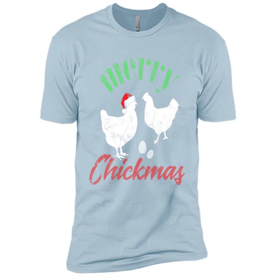 Christmas Chicken Shirt Santa Hens Lover Funny Farmer Gift - Premium Short Sleeve T-Shirt