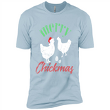 Christmas Chicken Shirt Santa Hens Lover Funny Farmer Gift - Premium Short Sleeve T-Shirt