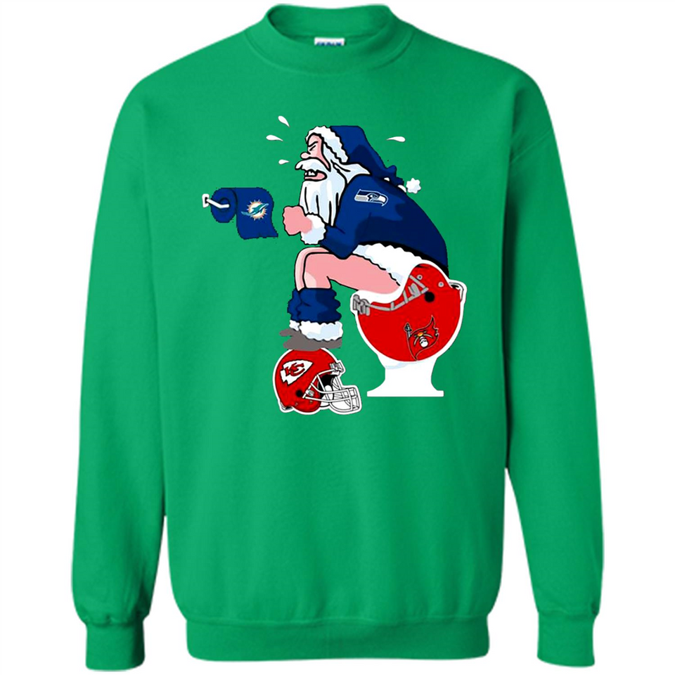 Seattle Seahawks Santa Claus Toilet