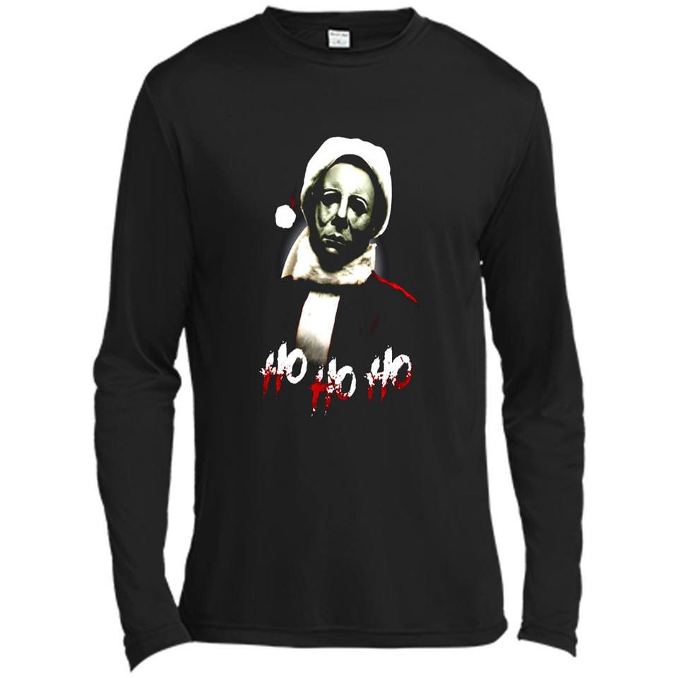 Santa Michael Myers Ho Ho Ho Merry Christmas Sweatshirt - Canvas Long Sleeve T-Shirt