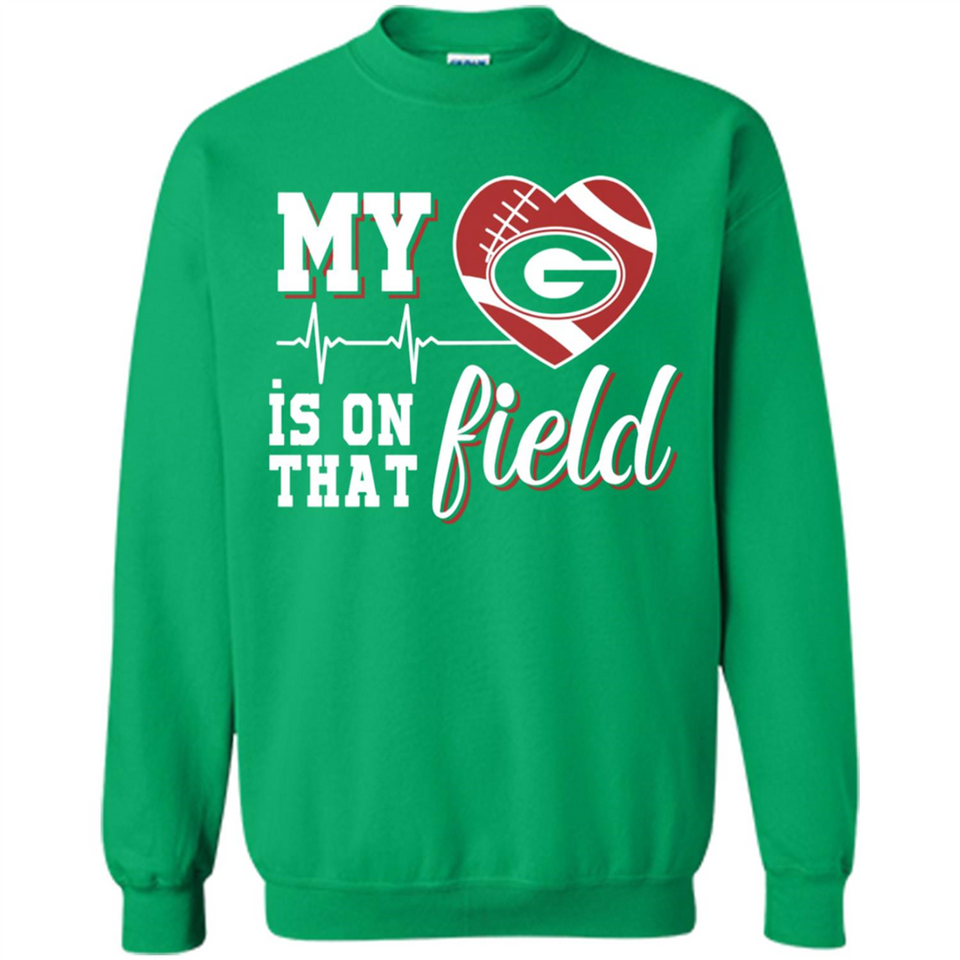 Georgia Bulldogs Football My Heart is on that Field - Sweatshirt