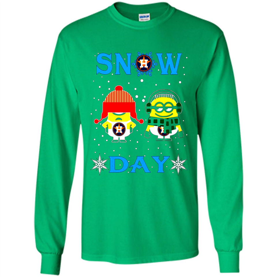 Snow Day Shirt For Houston Astros Vs Minion Fans pingpong