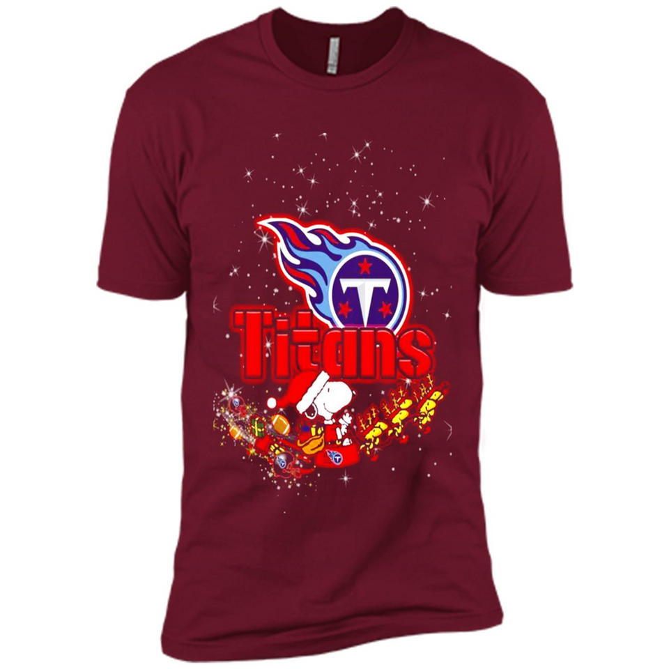 Snoopy Christmas Tennessee Titans - Premium Short Sleeve T-Shirt