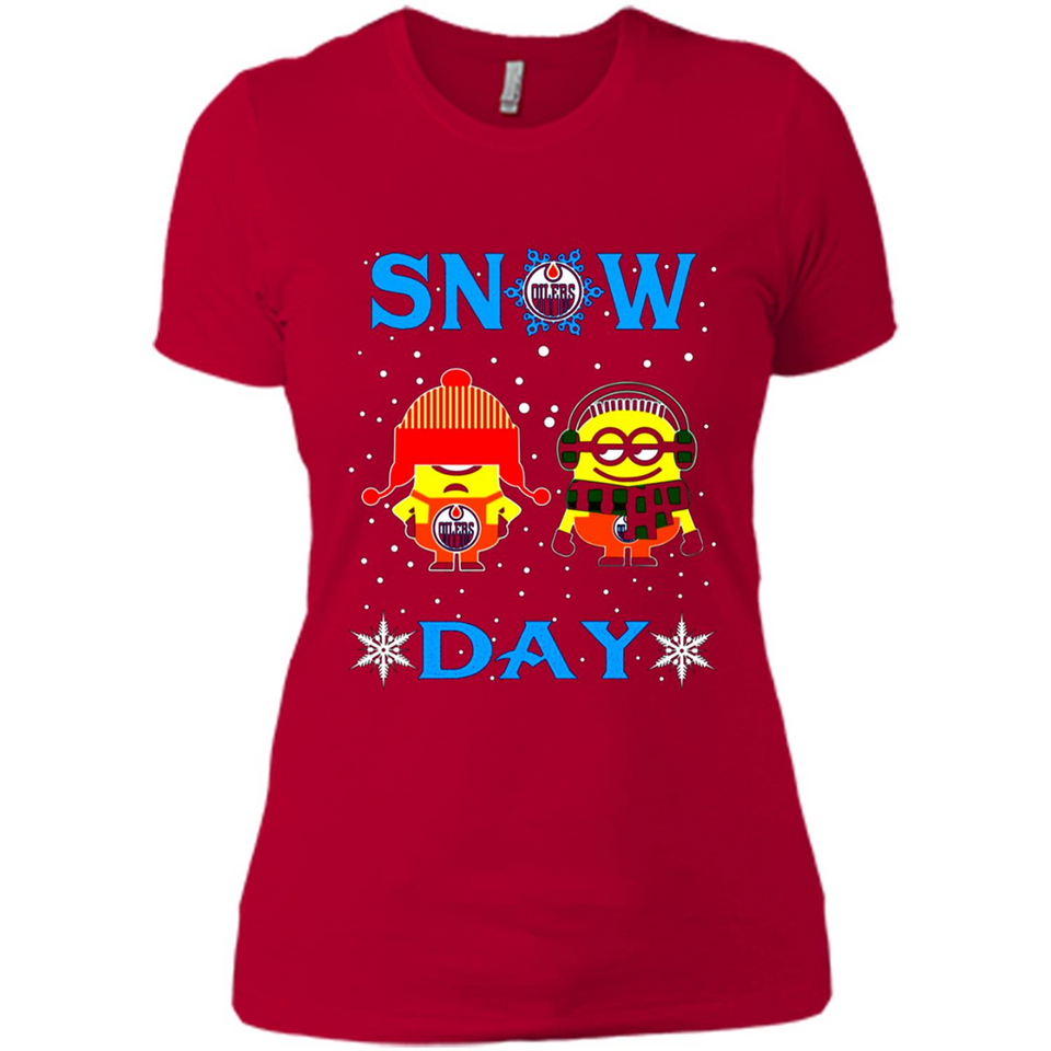 Snow Day Shirt For Edmonton Oilers Vs Minion Fans pingpong
