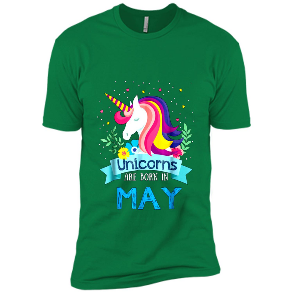 Unicorns are born in May Birthday Rainbow Gift Ladies Custom