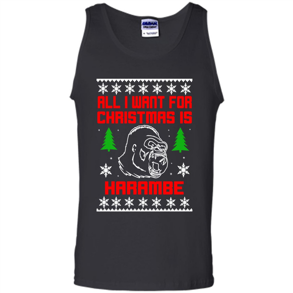 All I Want For Christmas Is HarambeT Rex Attack Reindeer ugly sweater PINGPONG