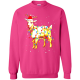Christmas Lights Goat Wearing Santa Hat T-Shirt - Sweatshirt