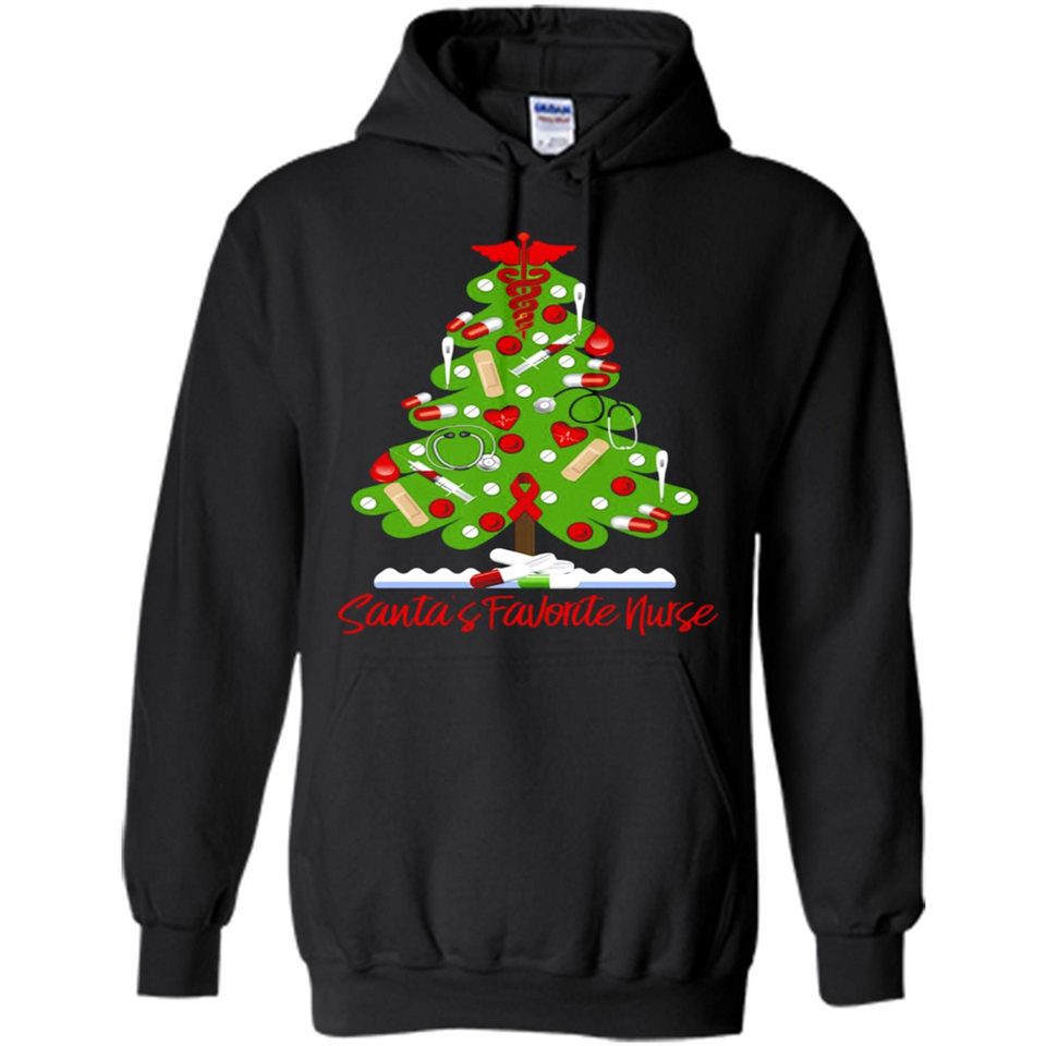 Santa's Favorite Nurse Christmas Tee
