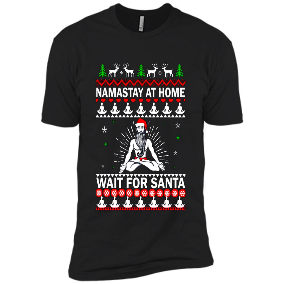 Namastay at home and wait for Santa Christmas sweatshirt PINGPONG