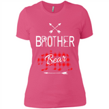 Brother Shirt Buffalo Plaid Family Camping Bear Tee - Ladies' Boyfriend T-Shirt
