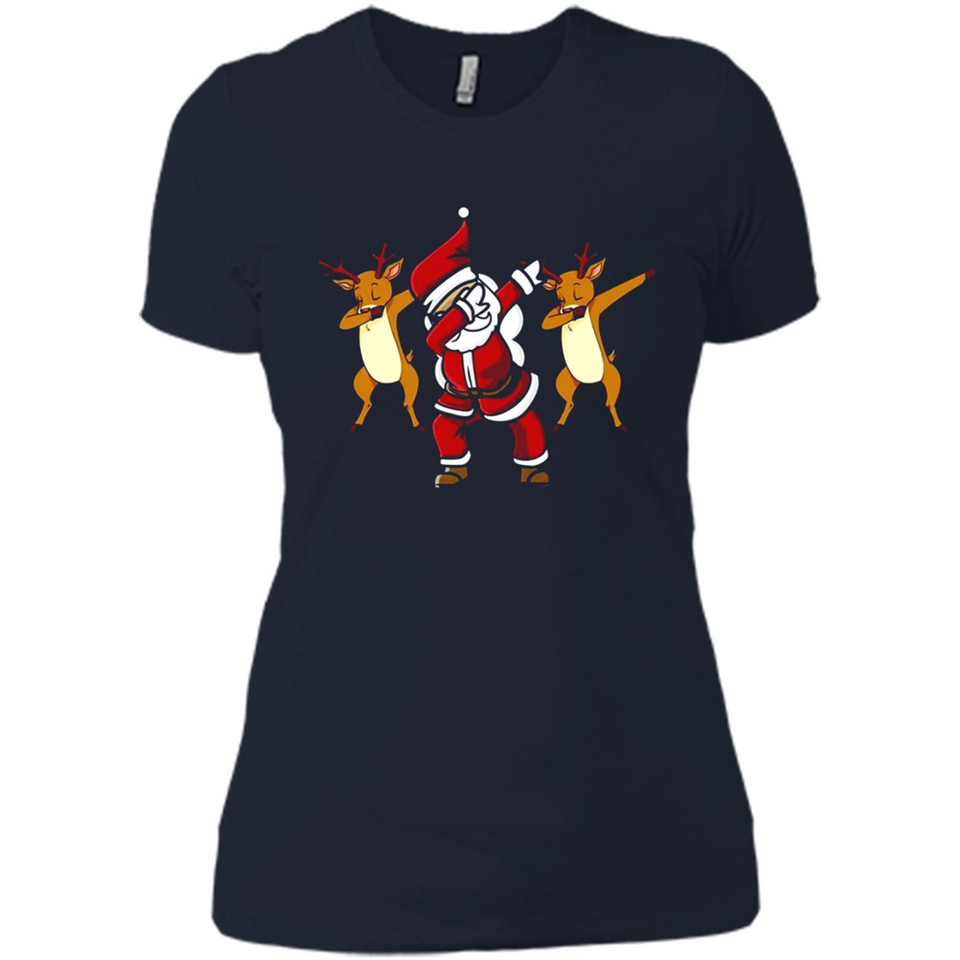 Dabbing Santa - Funny Santa Claus Christmas Dab - Ladies' Boyfriend T-Shirt