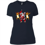 Dabbing Santa - Funny Santa Claus Christmas Dab - Ladies' Boyfriend T-Shirt