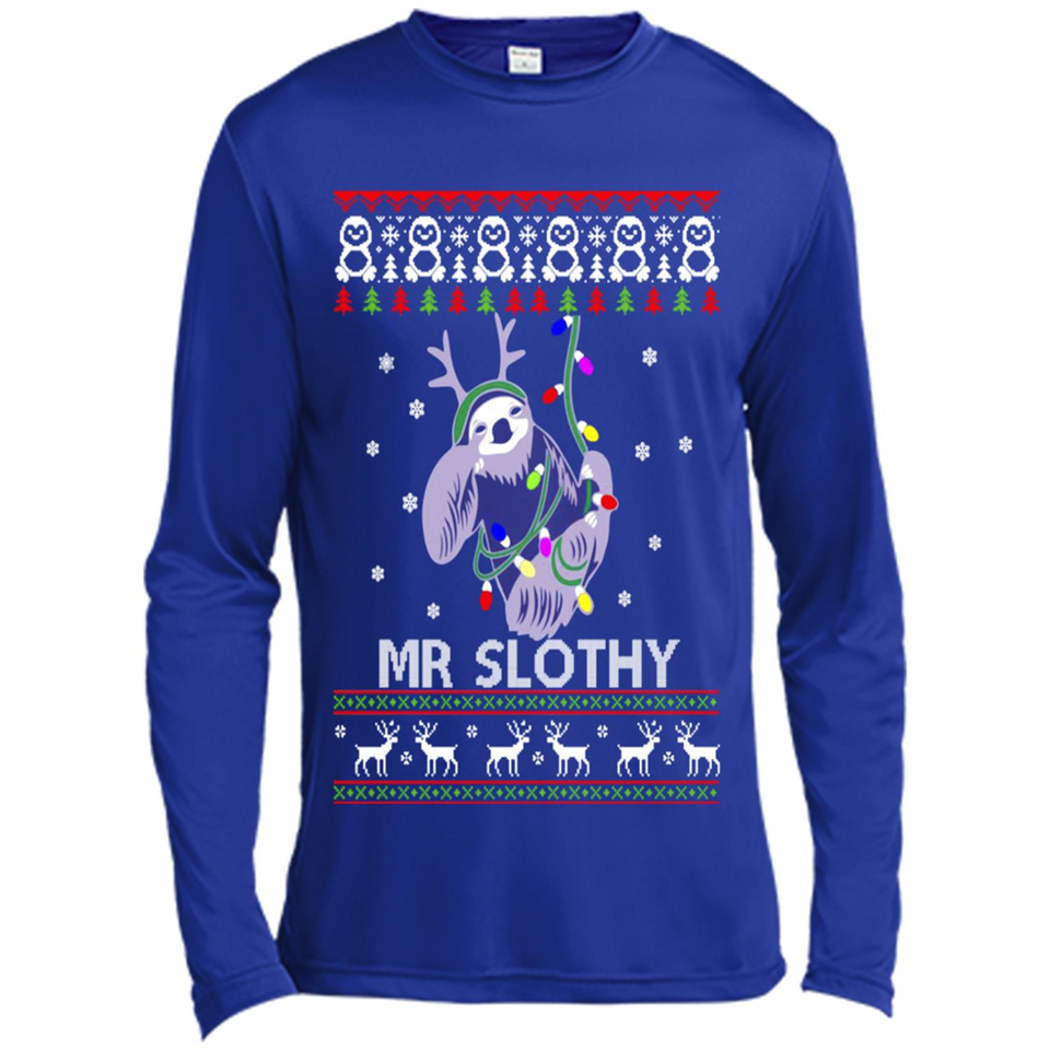Mr Slothy Christma - Canvas Long Sleeve T-Shirt