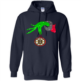 GRINCH HAND HOLDING BOSTON BRUINS GLITTER CHRISTMAS PINGPONG