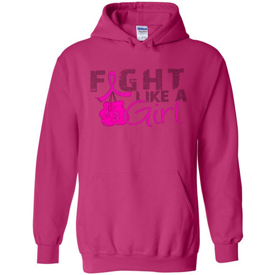 Fight Like A Girl Breast Cancer Awareness - Hoodie